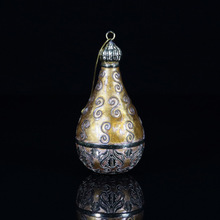 北京景泰蓝老货文玩收藏小摆件铜胎掐丝珐琅花丝银蓝圣诞异形球