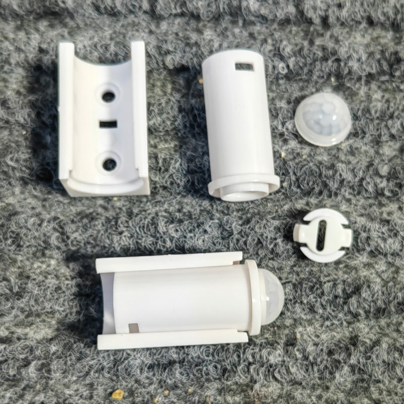 供应外壳配件衣柜感应灯外壳套件PVC塑料外壳人体红外感应头外壳