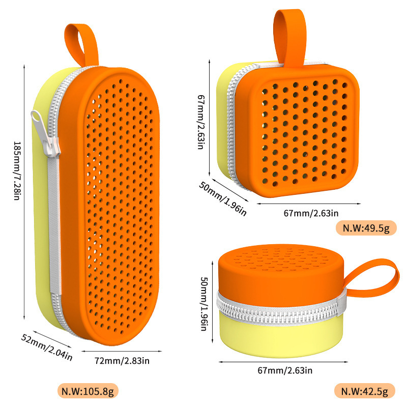Estilo explosivo transfronterizo, caja de gafas de natación de silicona de gran capacidad transpirable de doble cara, caja de protección de gafas, bolsa de almacenamiento de gafas de natación portátil a prueba de caídas