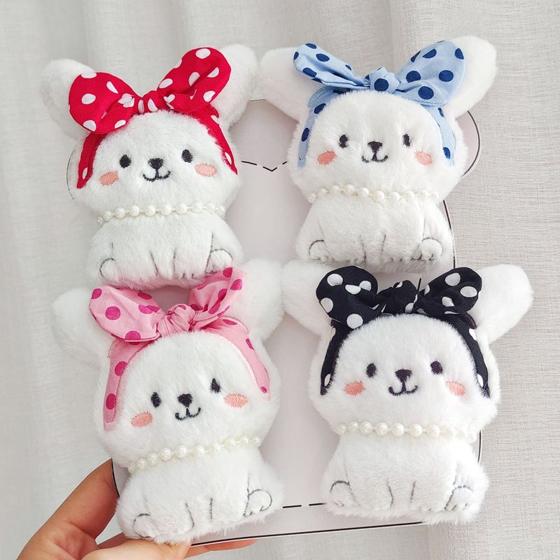 Cartoon Polka Dot Headband, Bunny Doll Brooch, Cute Pearl Necklace, Bunny Bag Charm, Keychain Accessories Cartoon Polka Dot Headband, Bunny Doll Brooch, Cute Pearl Necklace, Bunny Bag Charm, Keychain Accessories