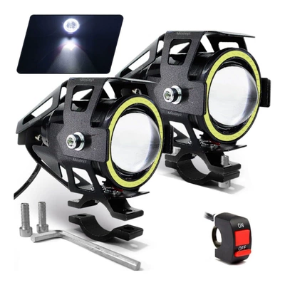 Lights, Motorcycle Lights — Motorcycle headlights, headlights - u7-white-light-ring-for-assembly-switch