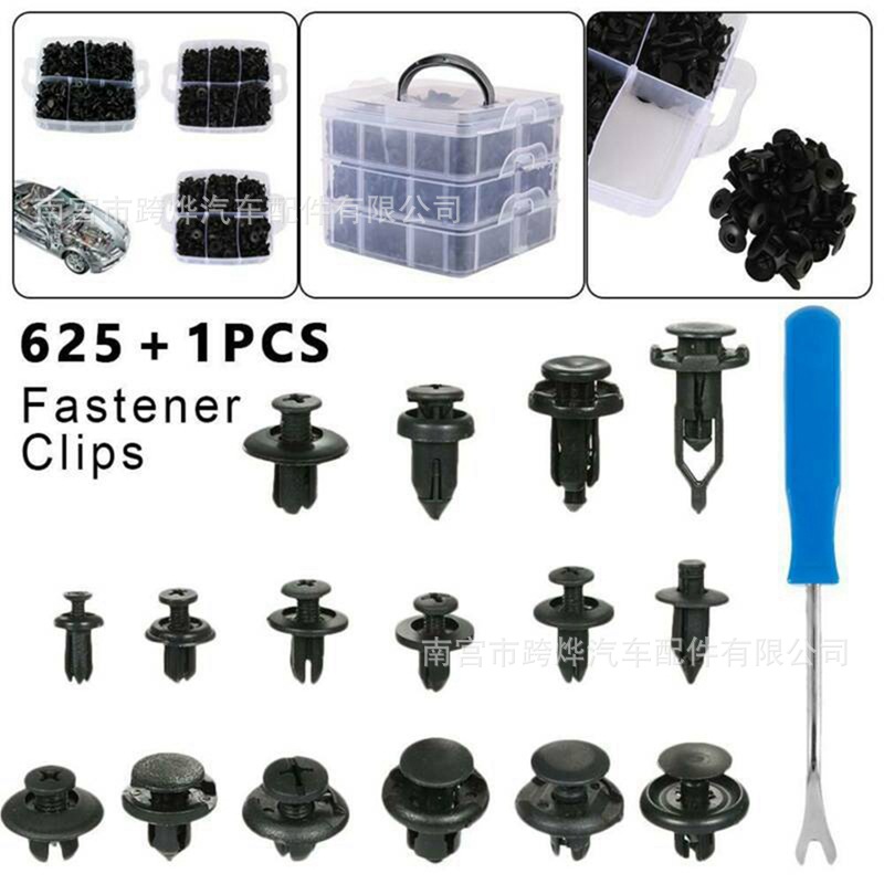 625Pcs Boxed Buckles 16 Kinds of Universal Car Bumper Fasteners Expansion Screw Clip Buckles