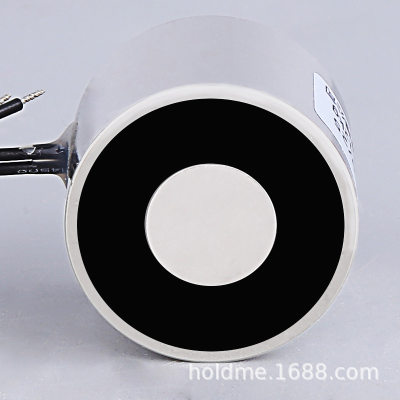 吸盘式电磁铁 直流微小型圆形工业强力电吸牵引起重12/24V电吸盘