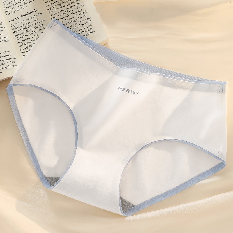 Algodón puro de las mujeres de mediados de cintura transpirable pantalones cortos de niña cabeza estilo deportivo antibacteriano entrepierna verano delgada ropa interior de niña sin costuras