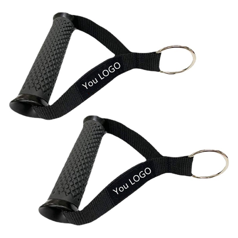 Accesorios de fitness manejar colgando dispositivo de tensión mango cuerda de tensión cuerda elástica mango de goma mango recubierto mango de esponja