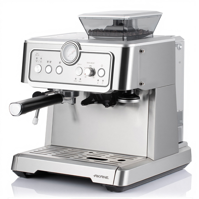 Akane Cross-Border European Standard Semi-Automatic Espresso with Grinding Touch Screen Pump-Type Fancy Coffee Machine
