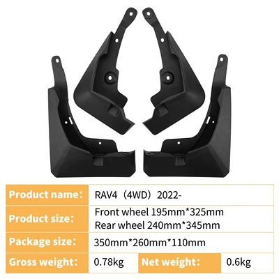 Suitable for Toyota Rav4 Mudguard