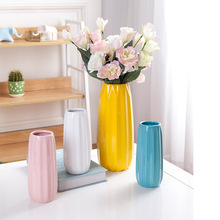 北欧现代简约折纸陶瓷水培花瓶白色摆件插花器家居装饰品厂家直供