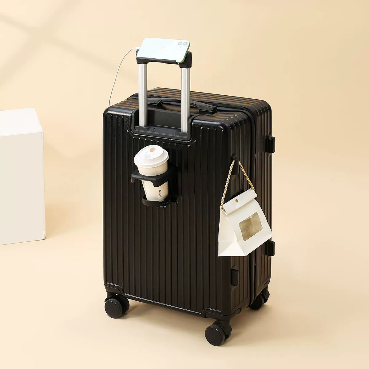 Capacious suitcase, durable box, 24 inch, 20 inch