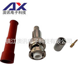 厂家供应BNC高压接头连接器全铜镀镍BNC公头3000V BNC高压连接器