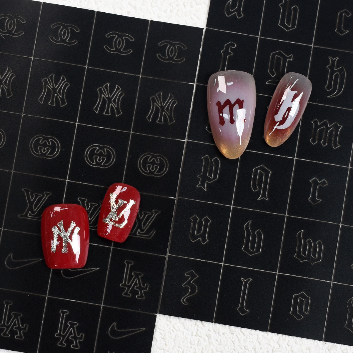 Inkjet hollow stickers angel elves starburst leaves love flowers high heels red lips letters pat glue stickers