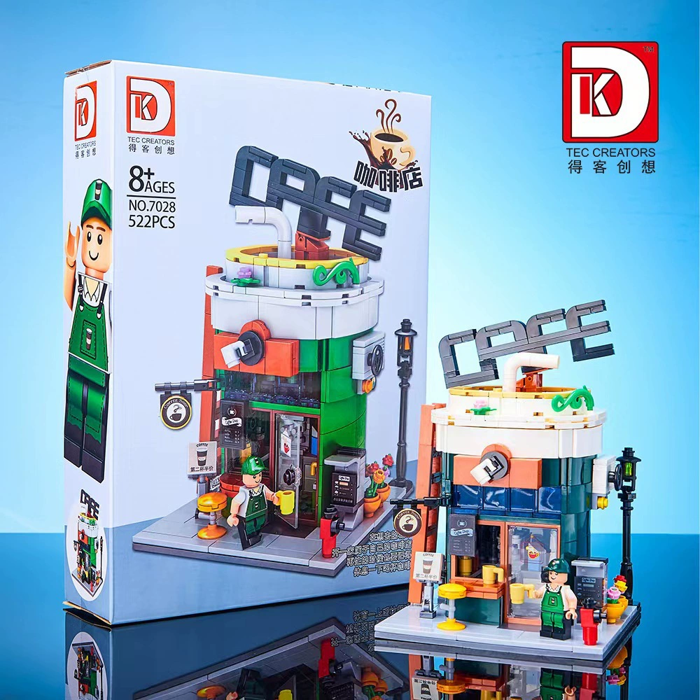 Lego, кофейный конструктор, развивающая игрушка, маленькие детали