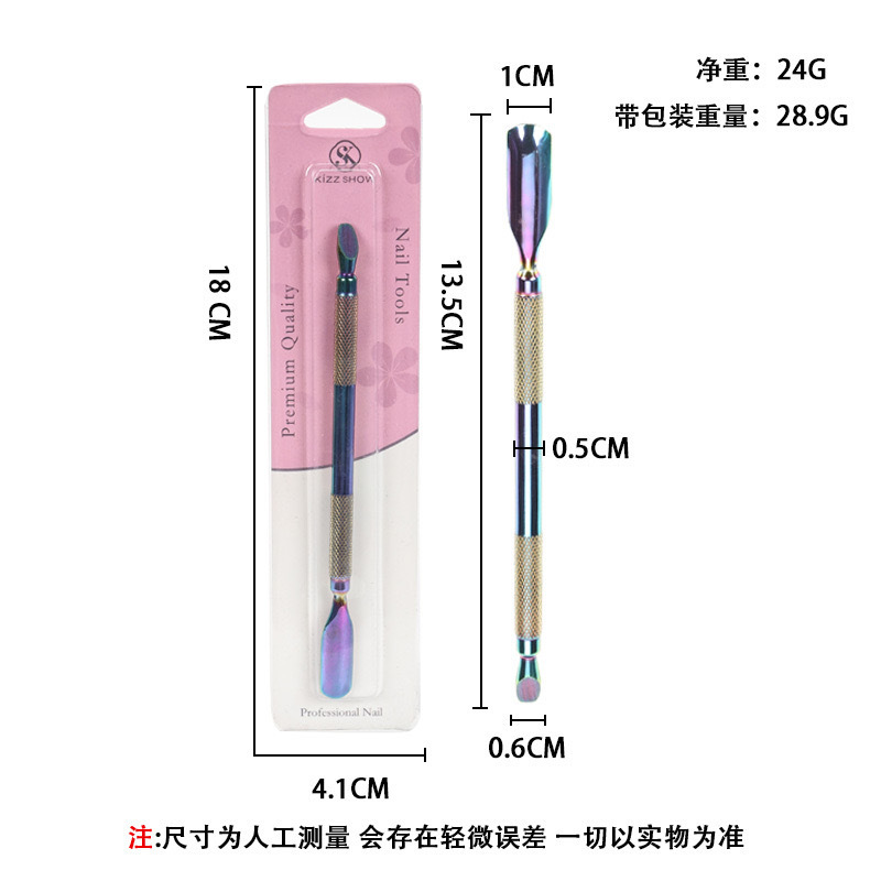 Titanio de color de empuje de acero biselado de doble cabeza