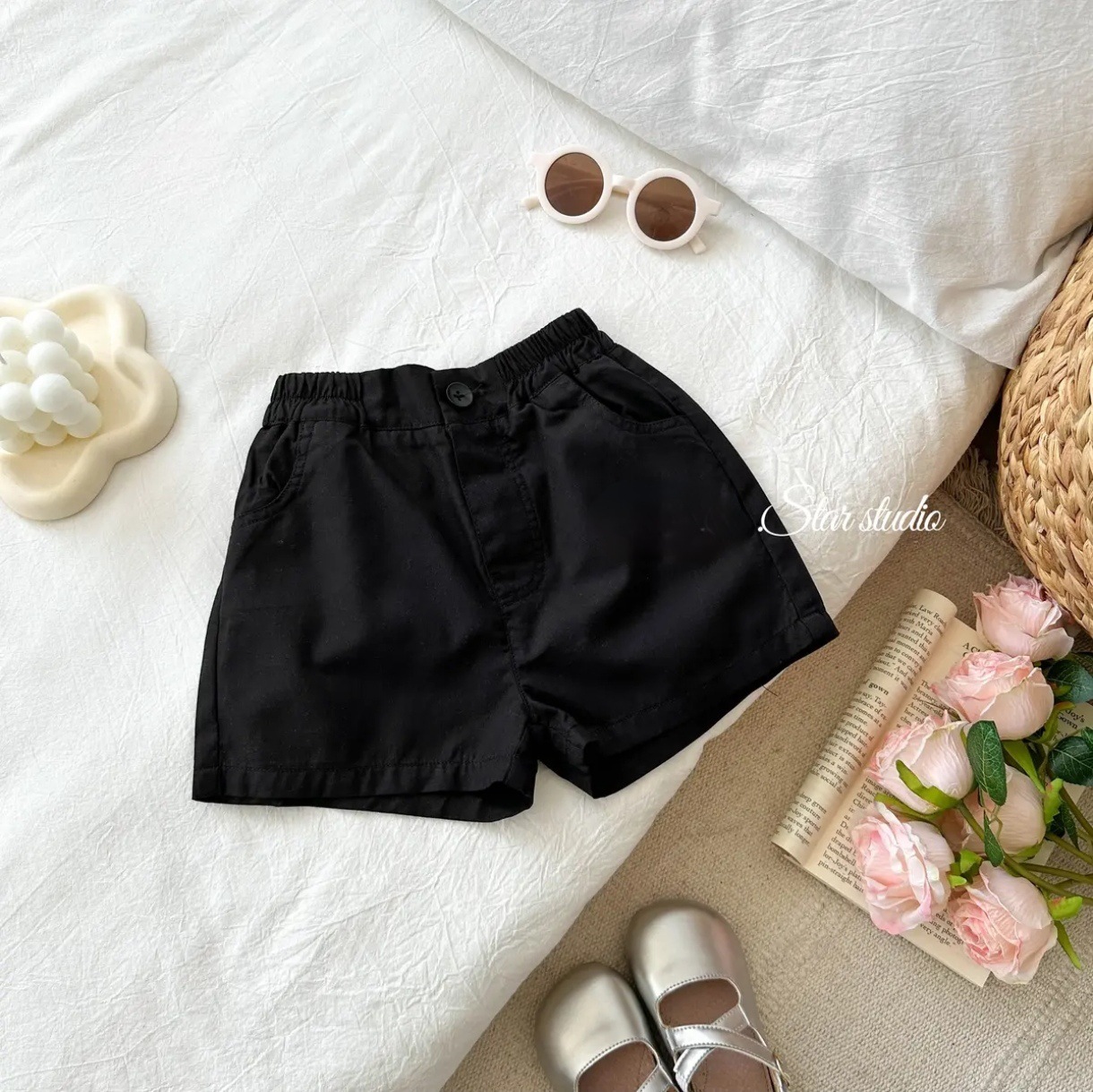 Pantalones cortos de mezclilla de siete niñas de limón salado verano nuevo estilo para niños estilo occidental moda bebé delgado pantalones casuales sueltos image 7