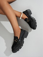 D 47523 British Style Thick Sole Loafer Ӣ�׷��ָ�Ь ר