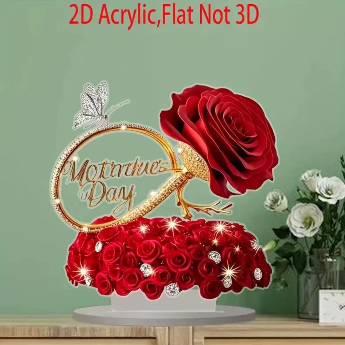 Colgante lujoso transfronterizo acrílico plano temático rosa decoración de entrada de la sala de estar ideal para las vacaciones