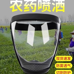 Pesticide Spray Full-Face Spray Cutting Protective Cover High-Definition Protective Mask Fog Screen Transparent Dust-Proof