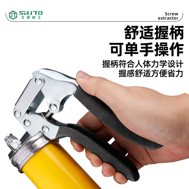 Fábrica directa de fabricación de tornillo cerrado soldadura sin costura sin fugas de aceite superficie galvanizada pistola de mantequilla de presión a mano antifoxidable