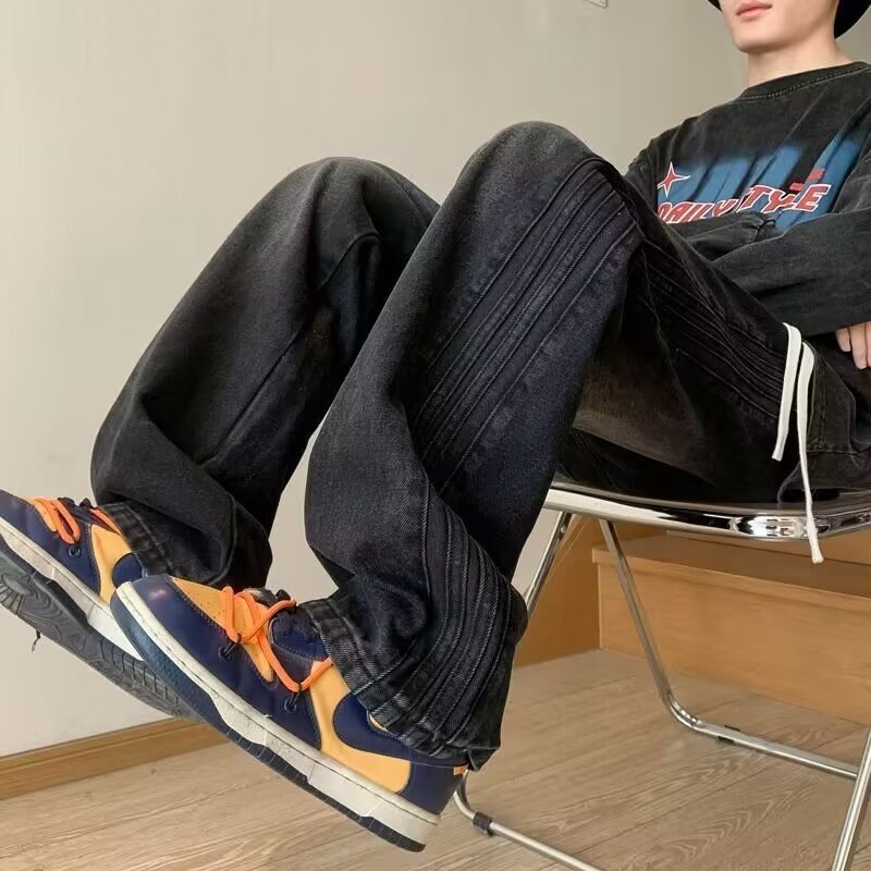 衫少服饰秋季高质量松紧牛仔裤牛仔男好质量松紧腰加绒裤