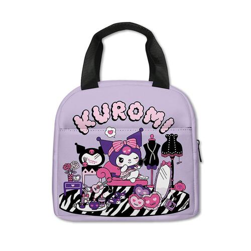 3D New Print Hello Kitty Kuromi Picnic Bag for Primary School Students, Hand-held Ice Bag for Children's Lunch Bag