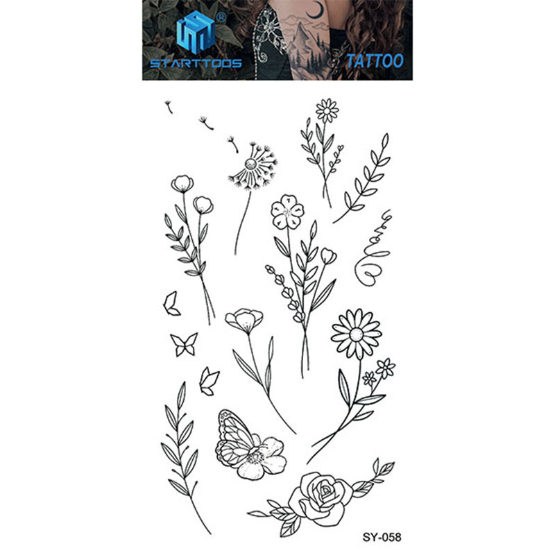 Spot mayorista transfronterizo dulce y simple viento tatuaje de dedo moda cool tatuaje desechable tendencia