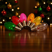 佑毅彩色C9小水晶灯泡 烛形LED灯泡  佛灯泡 装饰灯泡 厂价直供