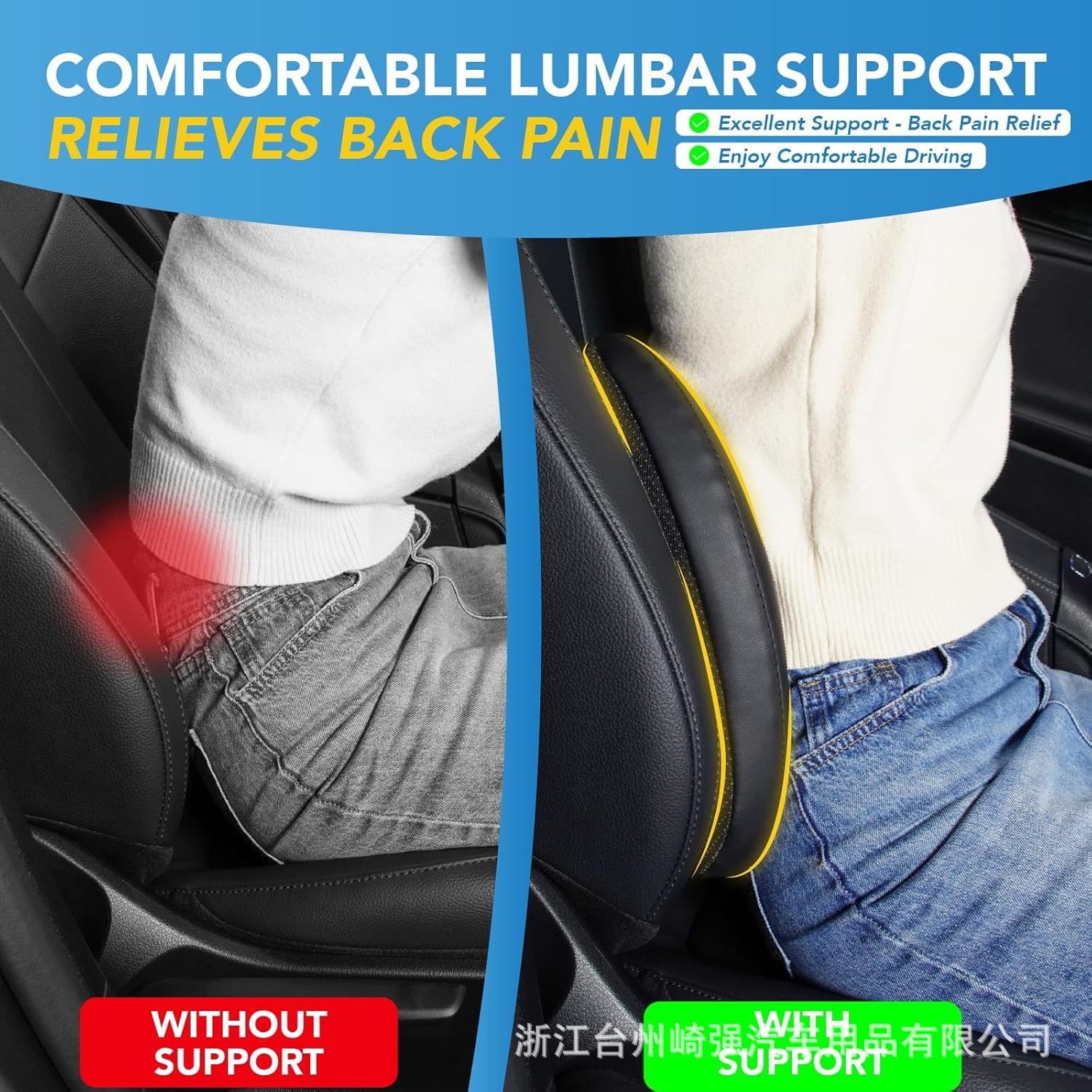 Mesh Memory Foam Office Breathable Cushion Lumbar Support Pad Car Lumbar Pillow Seat Back Cushion