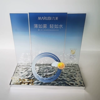 工厂批发亚克力化妆品展示架定制LED显示屏展架护肤品香水展示台