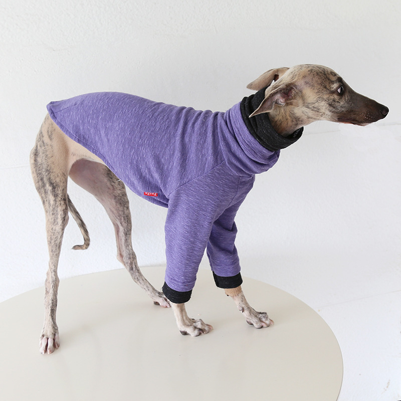 Petstyle 双色袖领打底衫 意大利小灵缇惠比特宠物衣服跨境亚马逊|undefined