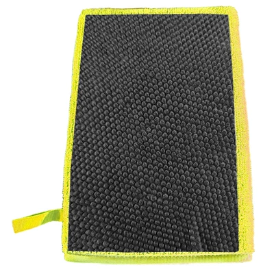 Car cleaning tools — Car Wash Mud Cloth, Car Cleaning - polka-dot-mud-gloves-yellow