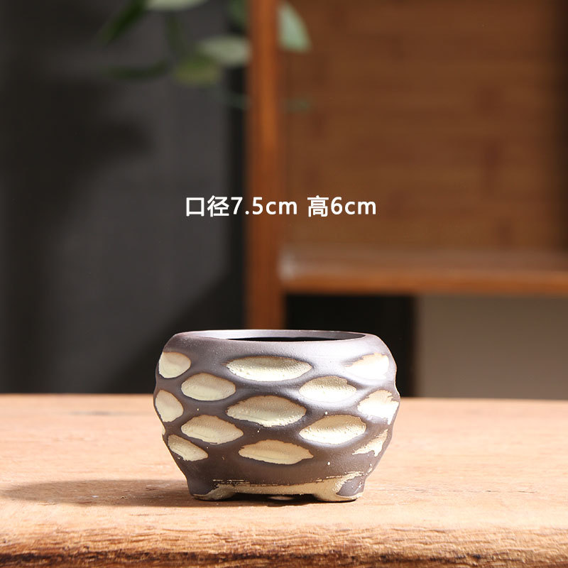 maceta de cerámica de dedo pulposo balcón especial de cerámica doméstica cerámica gruesa pequeña cerámica especial al por mayor
