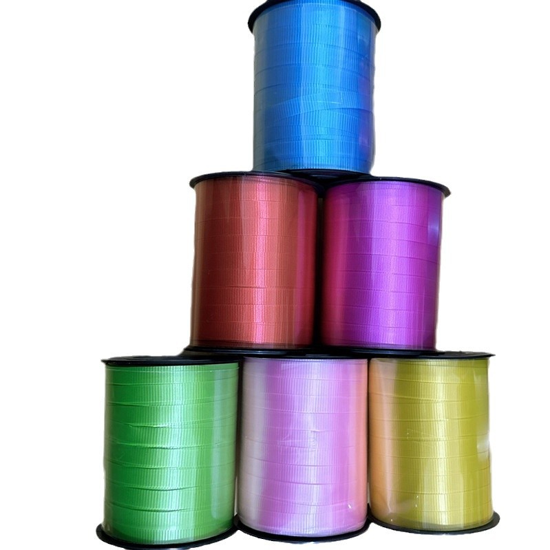 Venta al por mayor 250 tamaño llano globo cinta cumpleaños bandera tirar cuerda caja de regalo embalaje correa de plástico cuerda