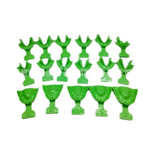 Стоматологическая беззубая зубная подставка 17 штук полный лоток для оттисков белый прозрачный зеленый беззубая зубная подставка может быть высокой температуры