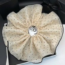 超大号绢纱波点大肠发圈2025新款头绳扎马尾发绳女高级感优雅头花