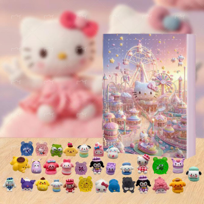クロスボーダー新作 kt キャット クリスマス カウントダウン サプライズ カレンダー ボックス サンリオ 24 ギフト クリスマス ブラインドボックス|undefined