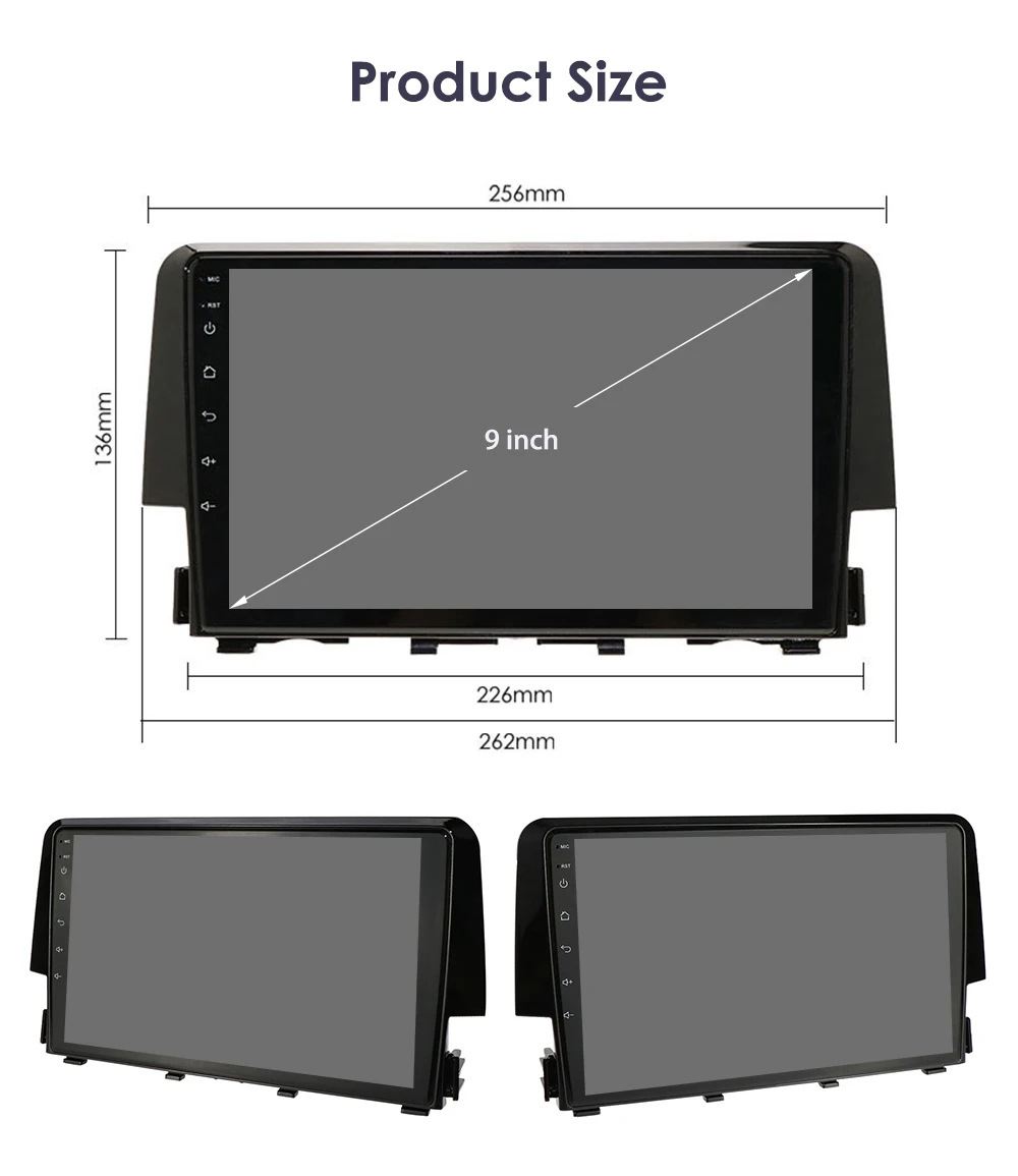 Cross-Border Applicable 16-18 Honda Civic Central Control Large Screen All-In-One Android Car Navigation