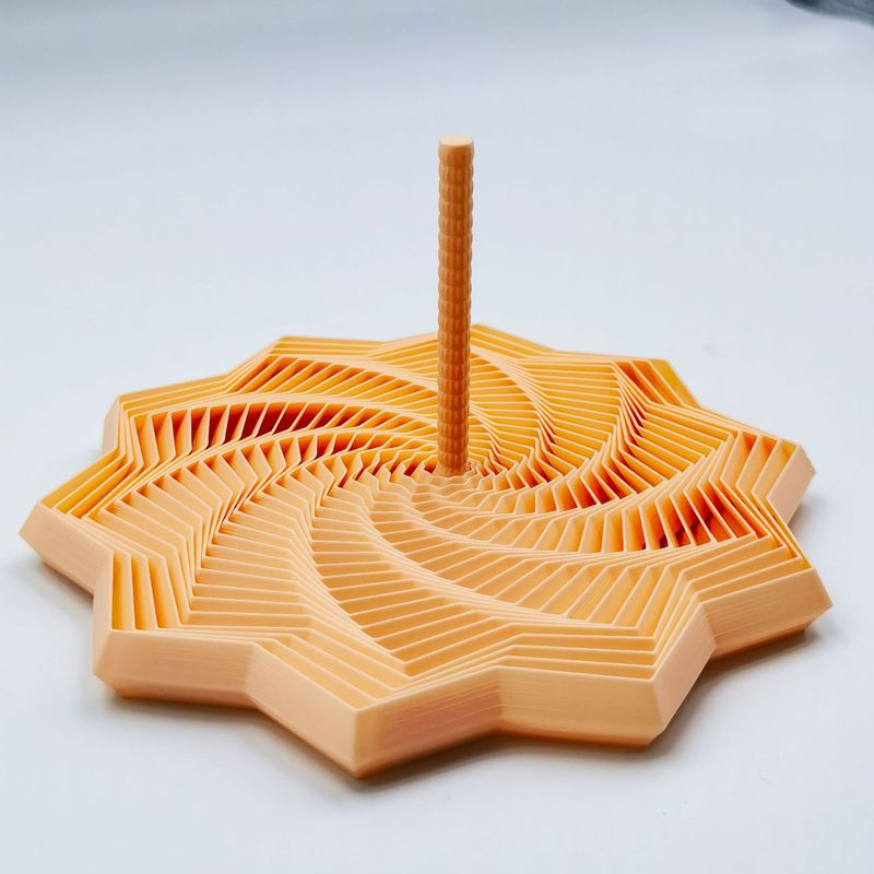 跨境爆款3d打印带手柄萝卜塔幻觉解压玩具螺旋塔烦躁之星解压神器|undefined