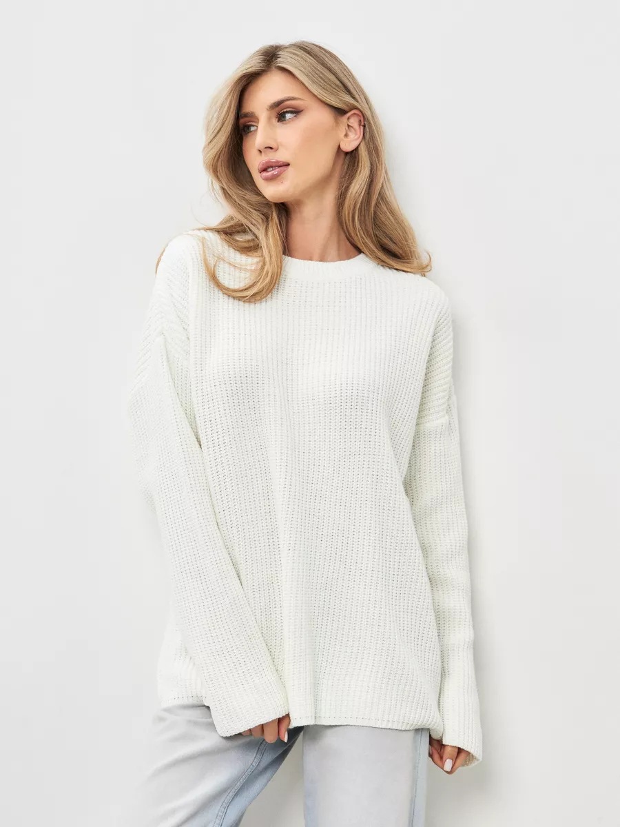 Europa y los Estados Unidos transfronterizos 2025 otoño y invierno hoodie de cuello redondo suelta fundación de manga larga camiseta de punto casual suéter mayorista