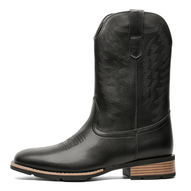 881 Cowboy boots 西部牛仔靴子时尚刺绣骑士靴V口长筒靴外贸大码|undefined