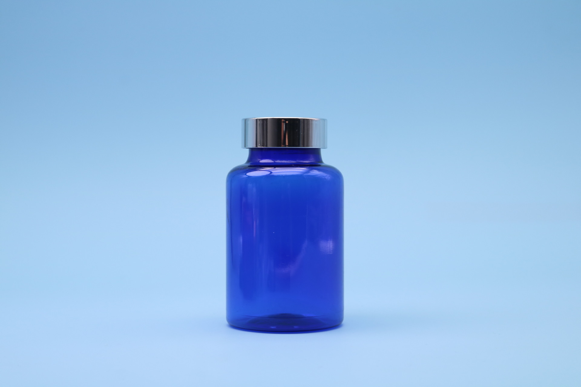 Botella de plástico PET con tapa, botella de grado alimenticio para caramelos en tabletas, tabletas de calcio con aceite de pescado de 100 ml, botella de plástico para vitaminas, botella vacía