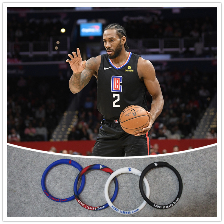 Basketball Star No. 2 Leonard Circle Sports Bracelet Silicone Luminous Wristband Jewelry Kobe Irving Durant