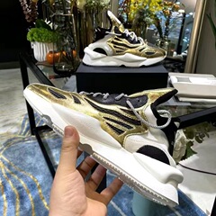 2025年夏季新款男鞋白武士老爹鞋真皮透气情侣耐磨减震运动潮流鞋