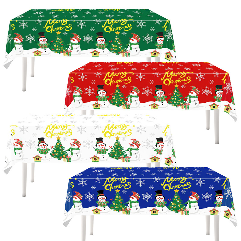 Merry Christmas圣诞节桌布一次性派对节日桌布pe桌布派对装饰品|undefined
