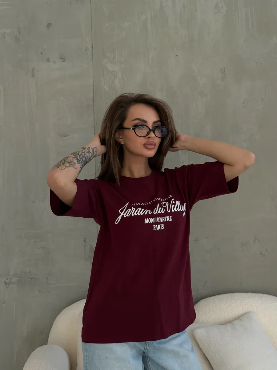 2025 New Summer Fashion Hot Style Foreign Style Versatile 100% Cotton Short-Sleeved T-Shirt Hiphop Loose Top Trendy