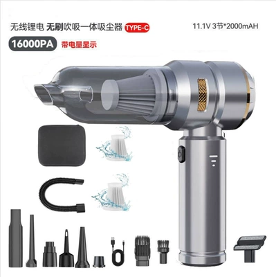 and Home Use, Small Brushless Vacuum Cleaner – Tozsoranlar - 121-brushless-three-speed-adjustment-6000-mah-2-filters-storage-bag-hose-silver-gold