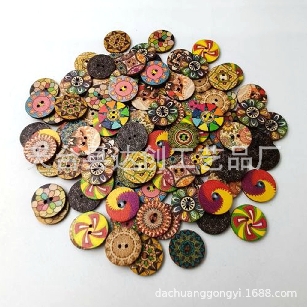 Color mezclado color 17*15mm * redondo * pintura