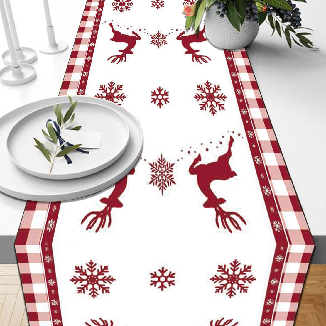 Koti ja puutarha Uusi innovatiivinen joulukoristeiden pöytäliina, pellava, kestävä ja vahva pöytäliina, likaantumista estävä pöytäliina, tukkumyynti_voghion.com