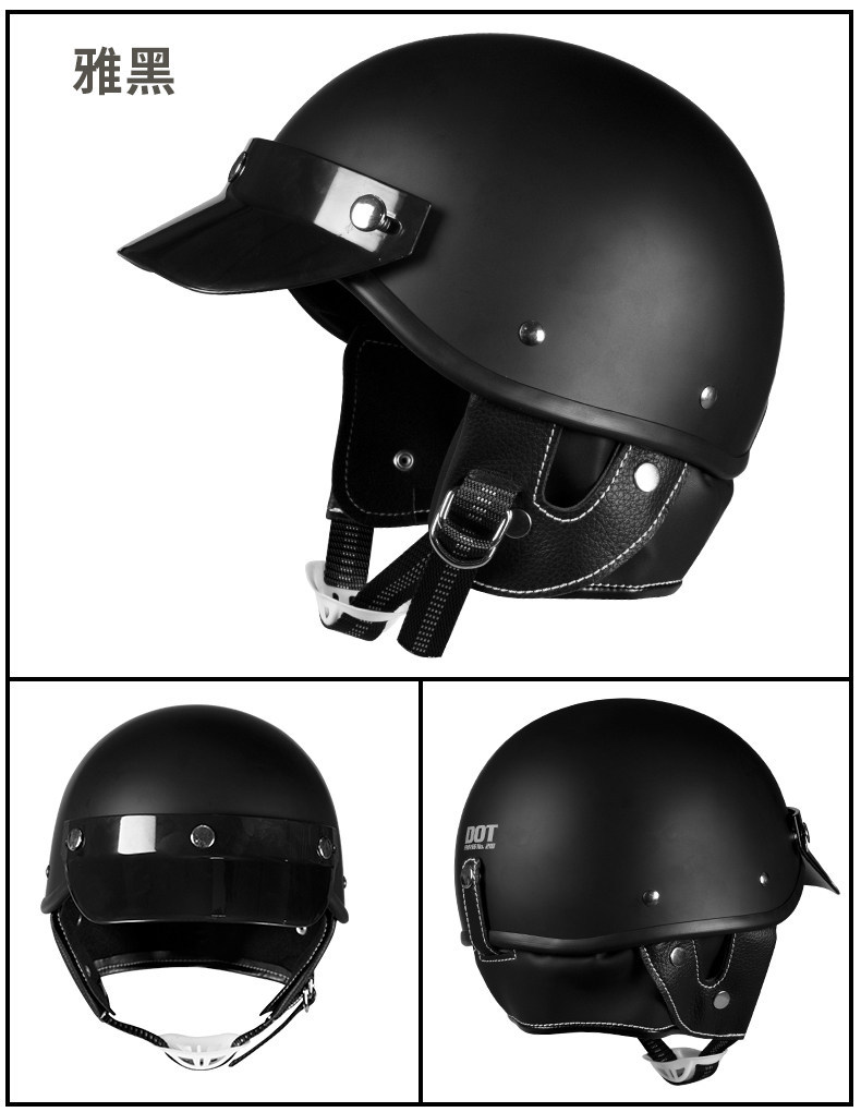 Retro 3C certified summer motorcycle helmet, custom electric vehicle half helmet, sun-proof, breathable safety helmet, cross-border wholesale