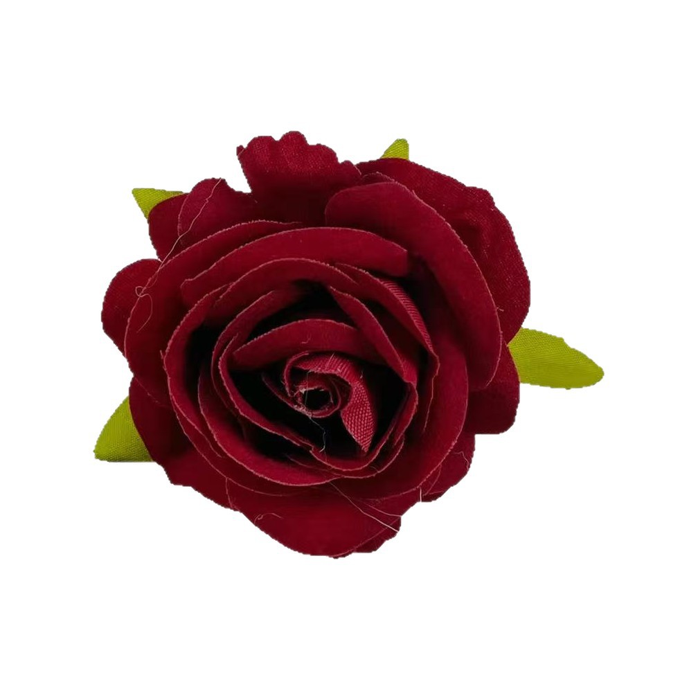 Rosa de Terciopelo Artificial de Seda Alta Simulación para Escenas de Bodas y Arcos