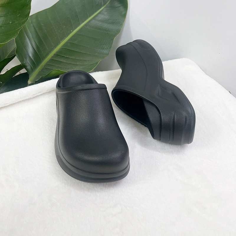Женские закрытые мюли из ЭВА, новинка весны 2025 года, нескользящие сабо RA на толстой подошве, увеличивающие рост, популярный трансграничный стиль.